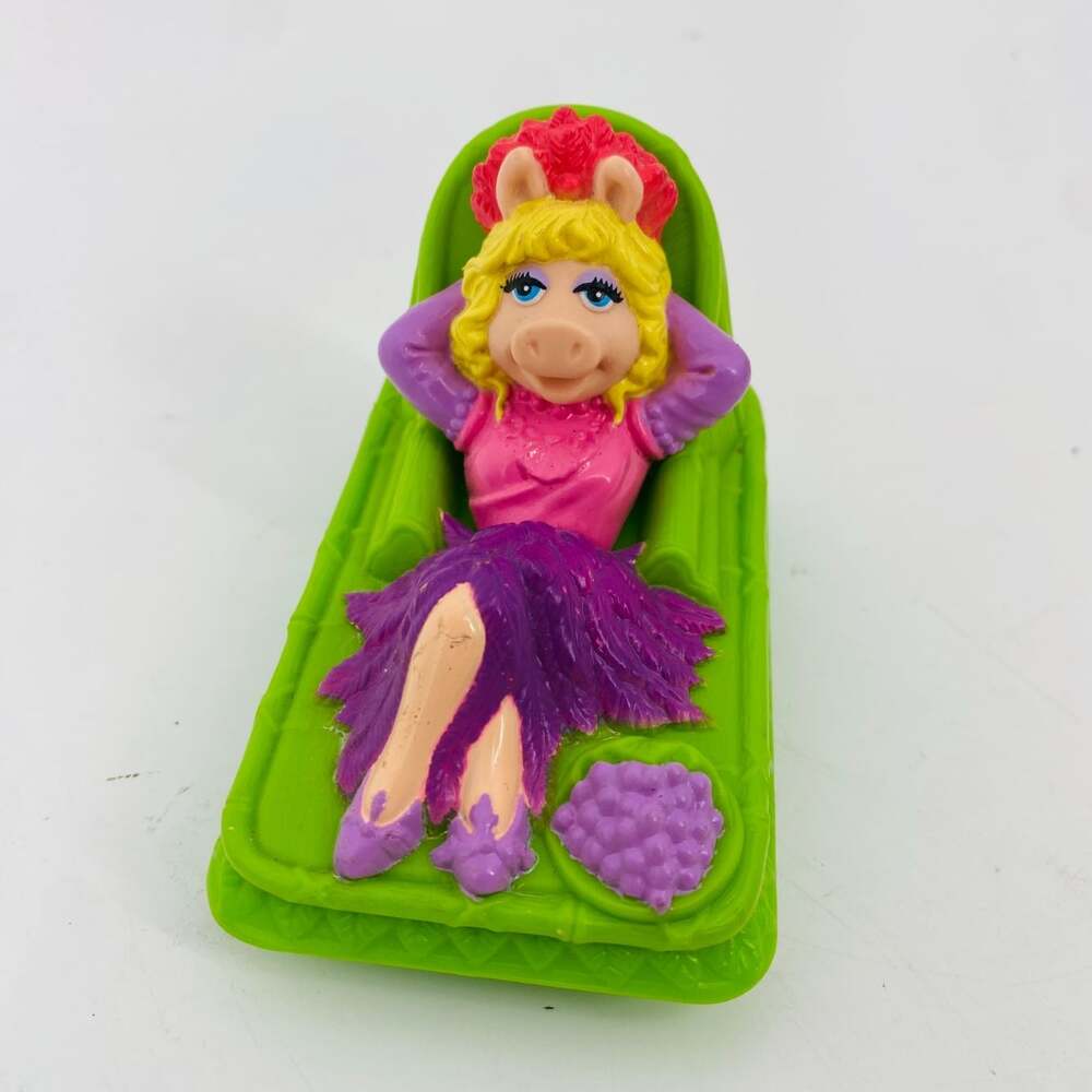 Vintage 1995 Henson Miss Piggy Rocking Figurine Muppets Collectible Mcdonnald's
